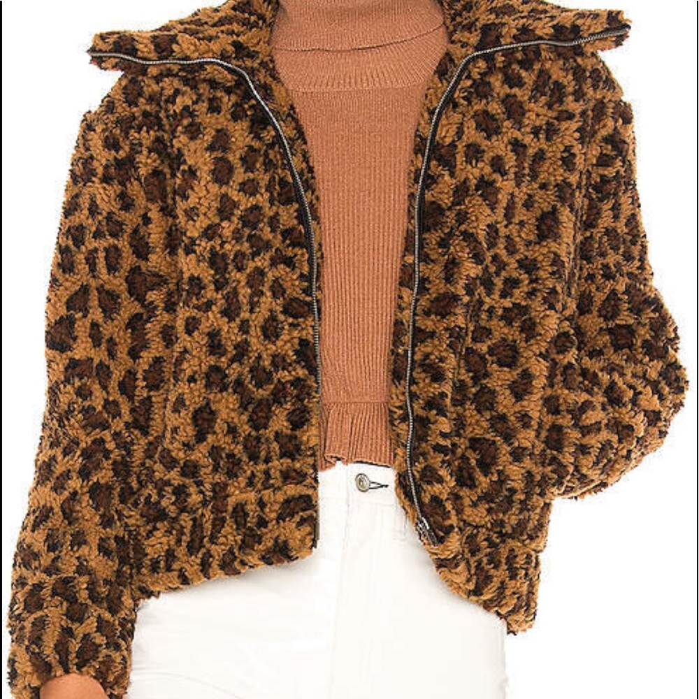 BB Dakota Cheetah Print Teddy Coat